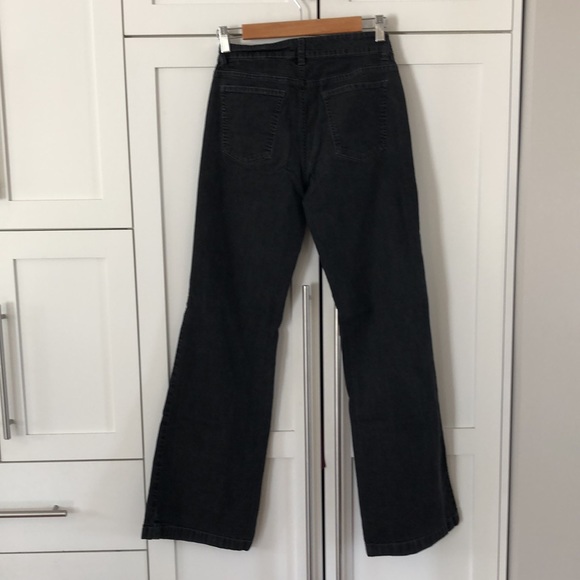Eileen Fisher Wide Leg Faded Black Jeans 2 30” W - Picture 4 of 5